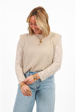 21Jewelz Gebreide mouwloze top - beige