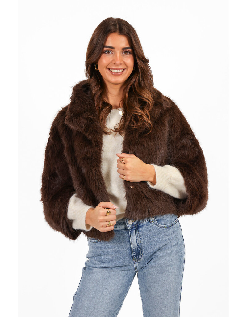 21Jewelz Fluffy cape - bruin