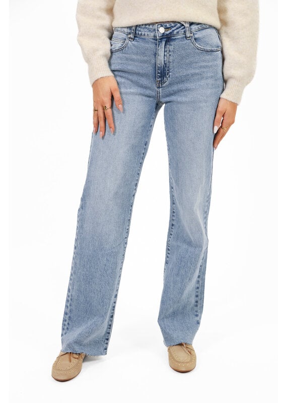 21Jewelz Gerafelde wide leg jeans extra tall - blauw