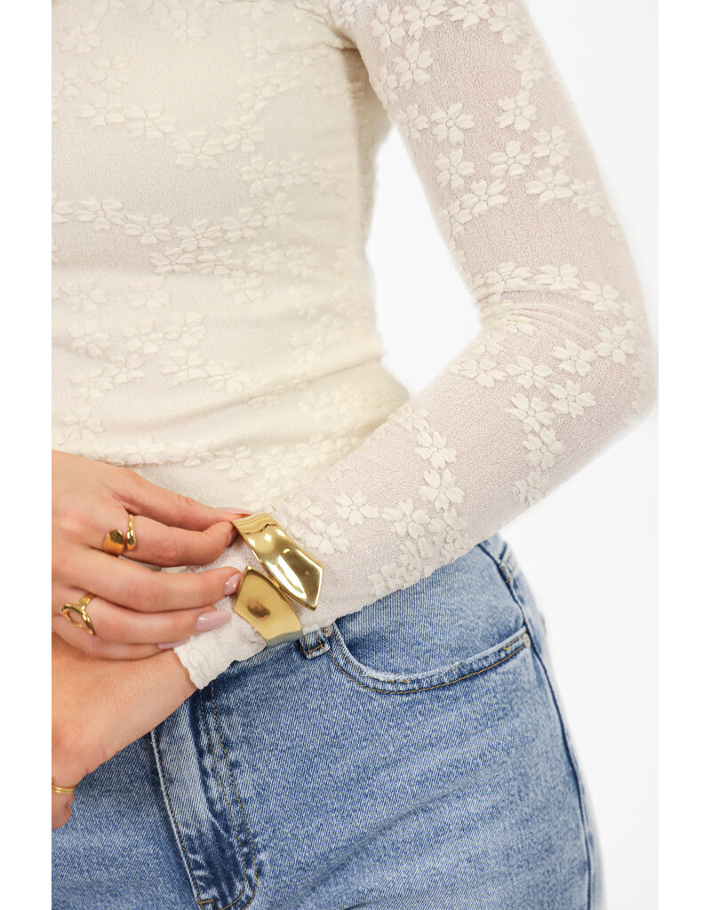 21Jewelz Body met patroontje - ecru