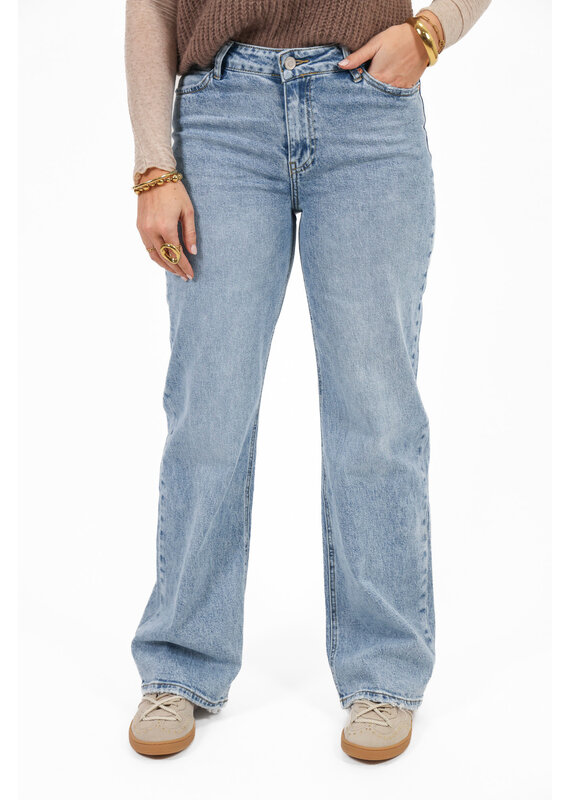 21Jewelz Mid waist wide leg jeans - blauw