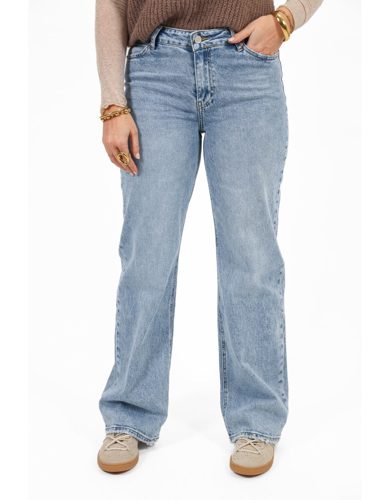 21Jewelz Mid waist wide leg jeans - blauw