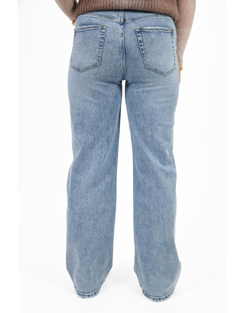 21Jewelz Mid waist wide leg jeans - blauw