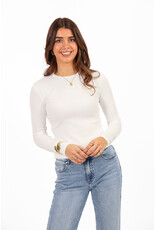 21Jewelz Basic longsleeve met ribstof - wit