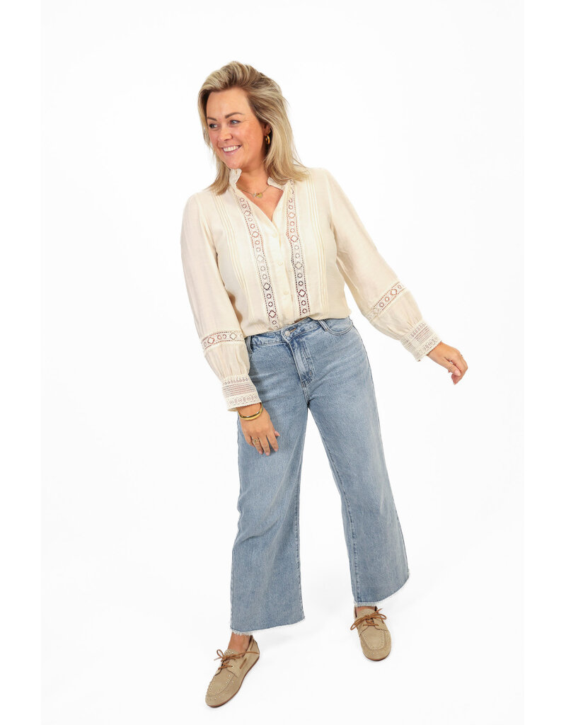 21Jewelz Kanten blouse - ecru