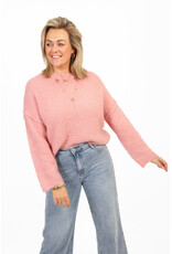 21Jewelz Effen basic wollige trui - roze