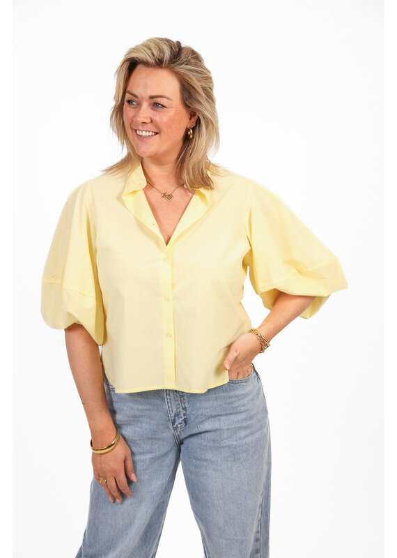 21Jewelz Blouse met ballonmouw - lichtgeel