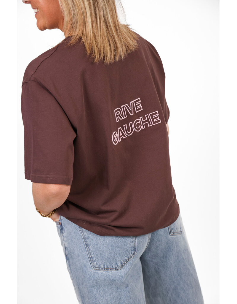 21Jewelz Oversized t-shirt met tekst - bruin