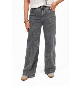 21Jewelz Grijze wide leg jeans met naden