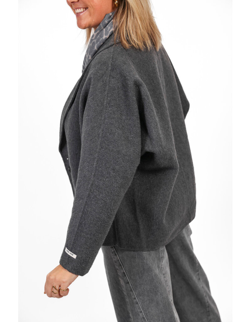 21Jewelz Jasje met kraag en schuine zakken - grijs