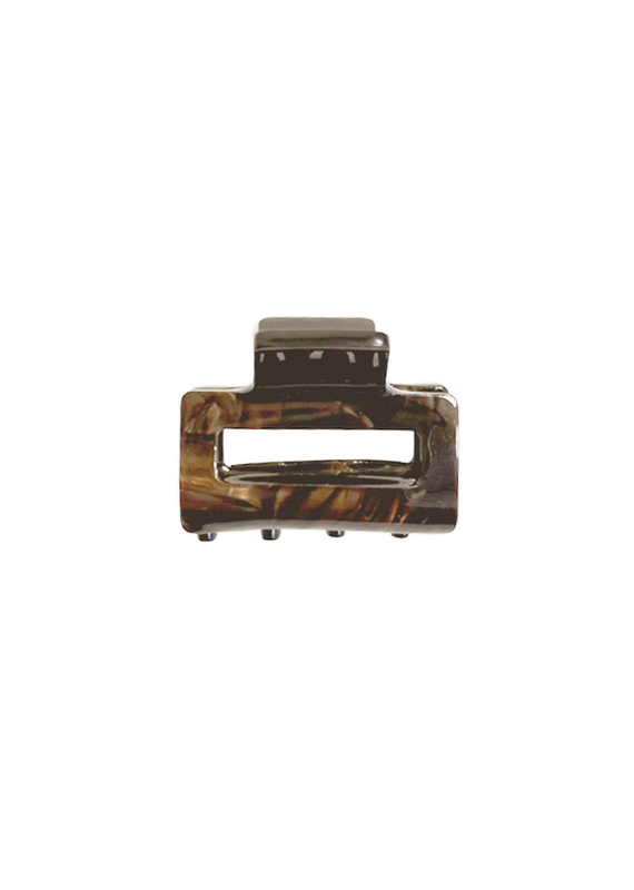 21Jewelz Mini haarklem - bruin marmer