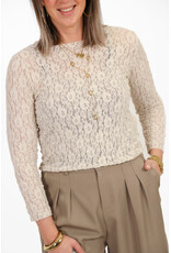 21Jewelz PRE ORDER Kanten top met boothals - ecru