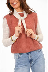 21Jewelz Gebreide mouwloze top - oudroze