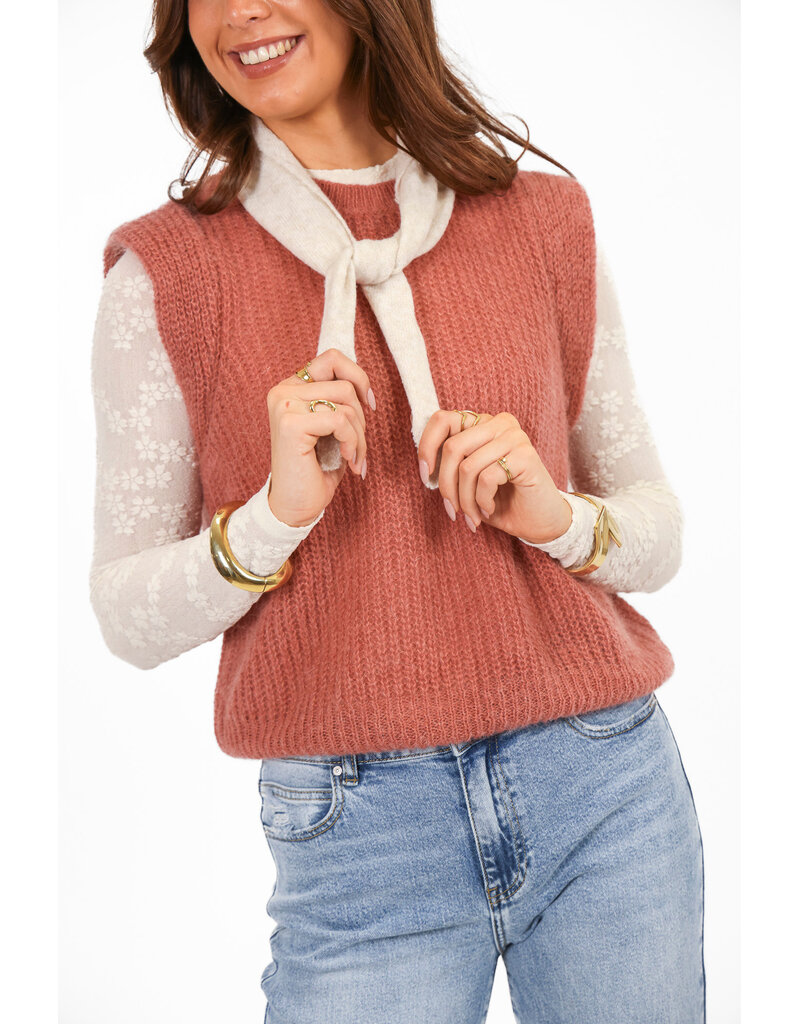 21Jewelz Gebreide mouwloze top - oudroze