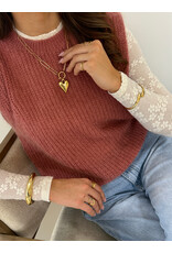 21Jewelz Gebreide mouwloze top - oudroze