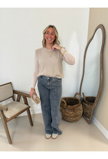 21Jewelz Gebreide mouwloze top - beige