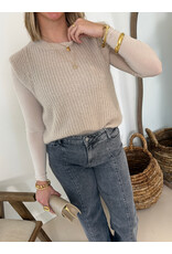 21Jewelz Gebreide mouwloze top - beige