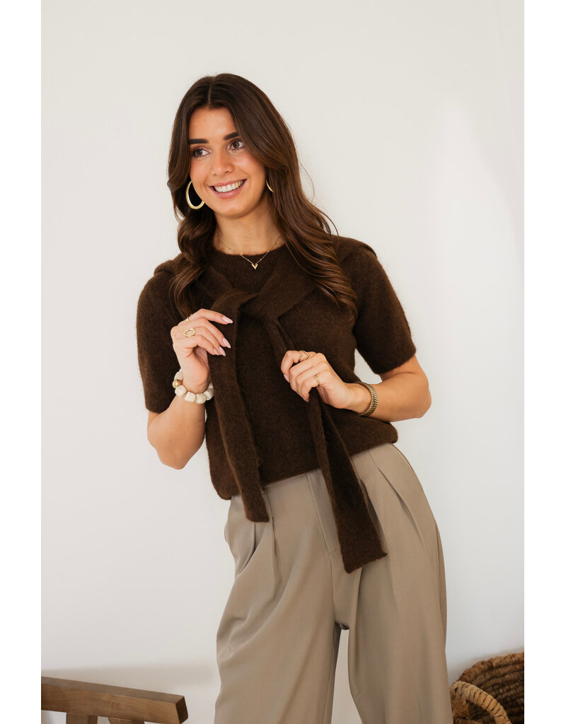 21Jewelz Truitje met sjaaltje - bruin