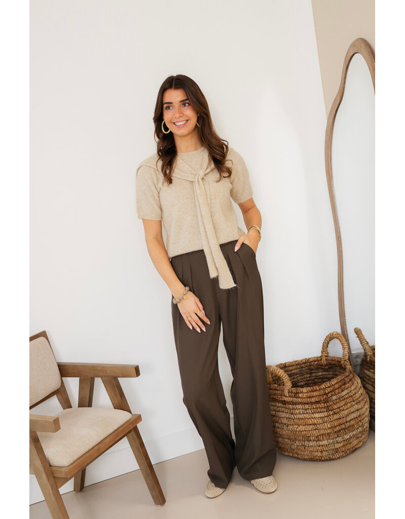 21Jewelz Truitje met sjaaltje - beige