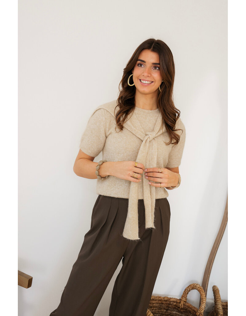 21Jewelz Truitje met sjaaltje - beige