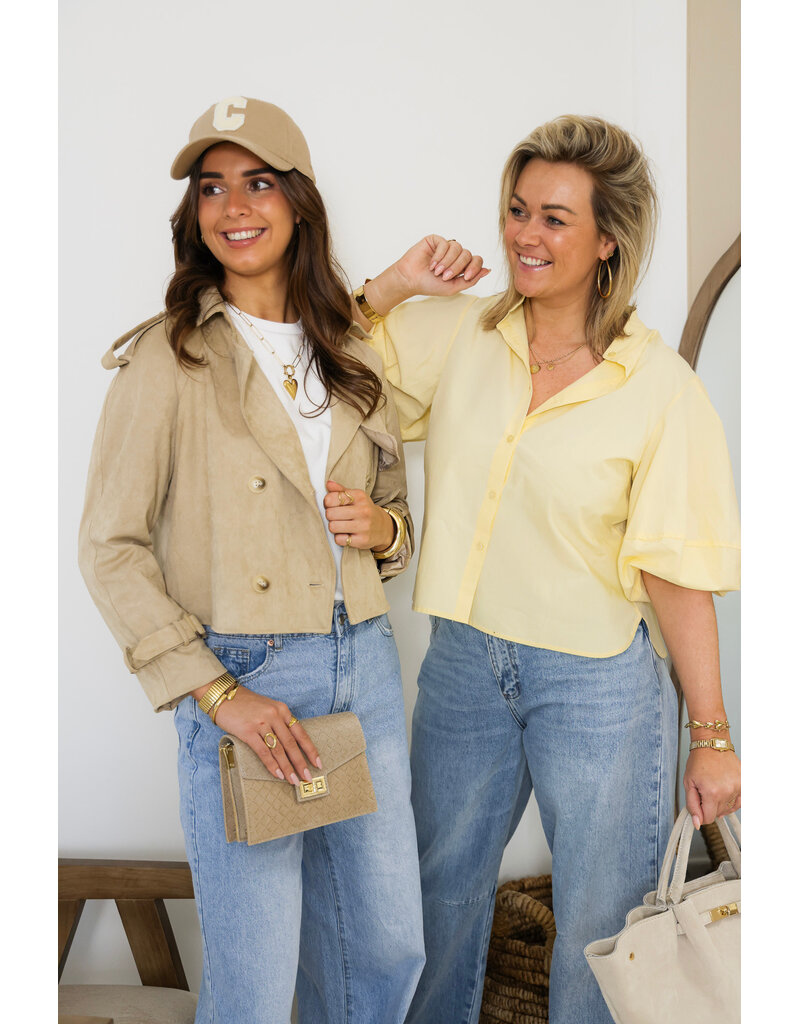 21Jewelz Blouse met ballonmouw - lichtgeel