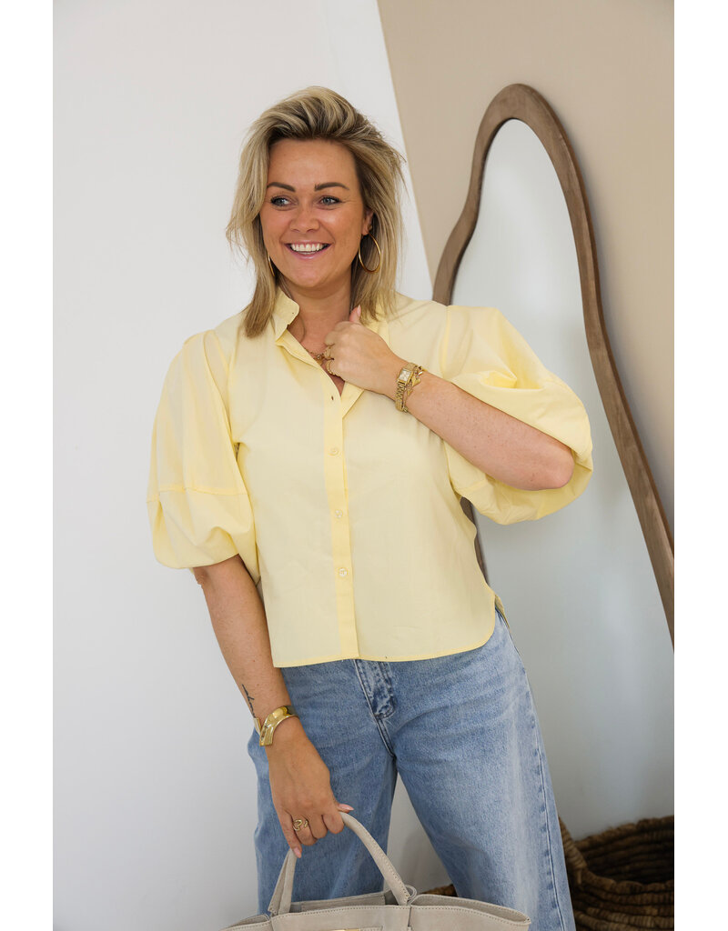 21Jewelz Blouse met ballonmouw - lichtgeel