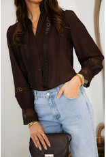 21Jewelz Kanten blouse - bruin