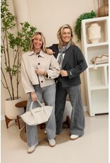 21Jewelz Grijze wide leg jeans met naden