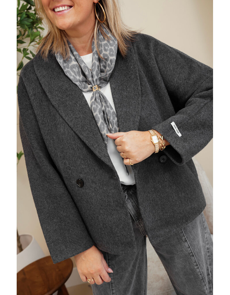 21Jewelz Jasje met kraag en schuine zakken - grijs