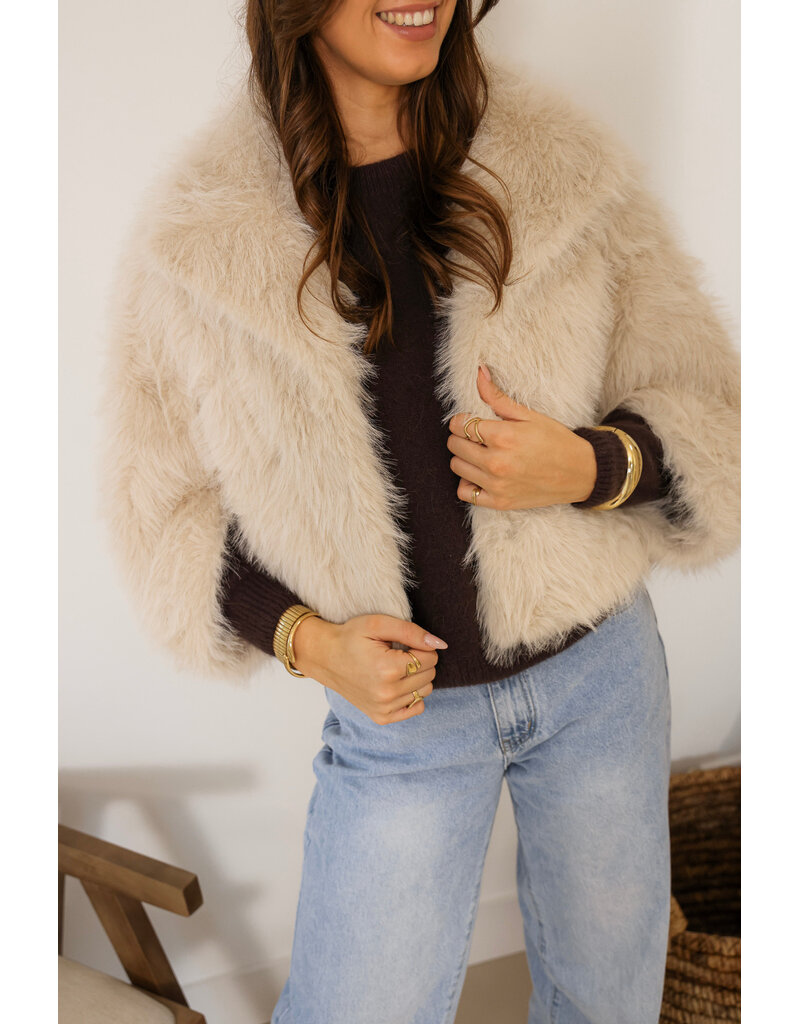 21Jewelz Fluffy cape - ecru