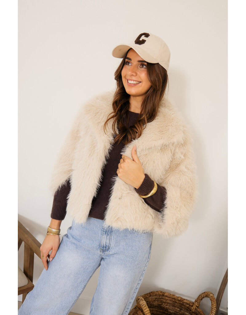 21Jewelz Fluffy cape - ecru