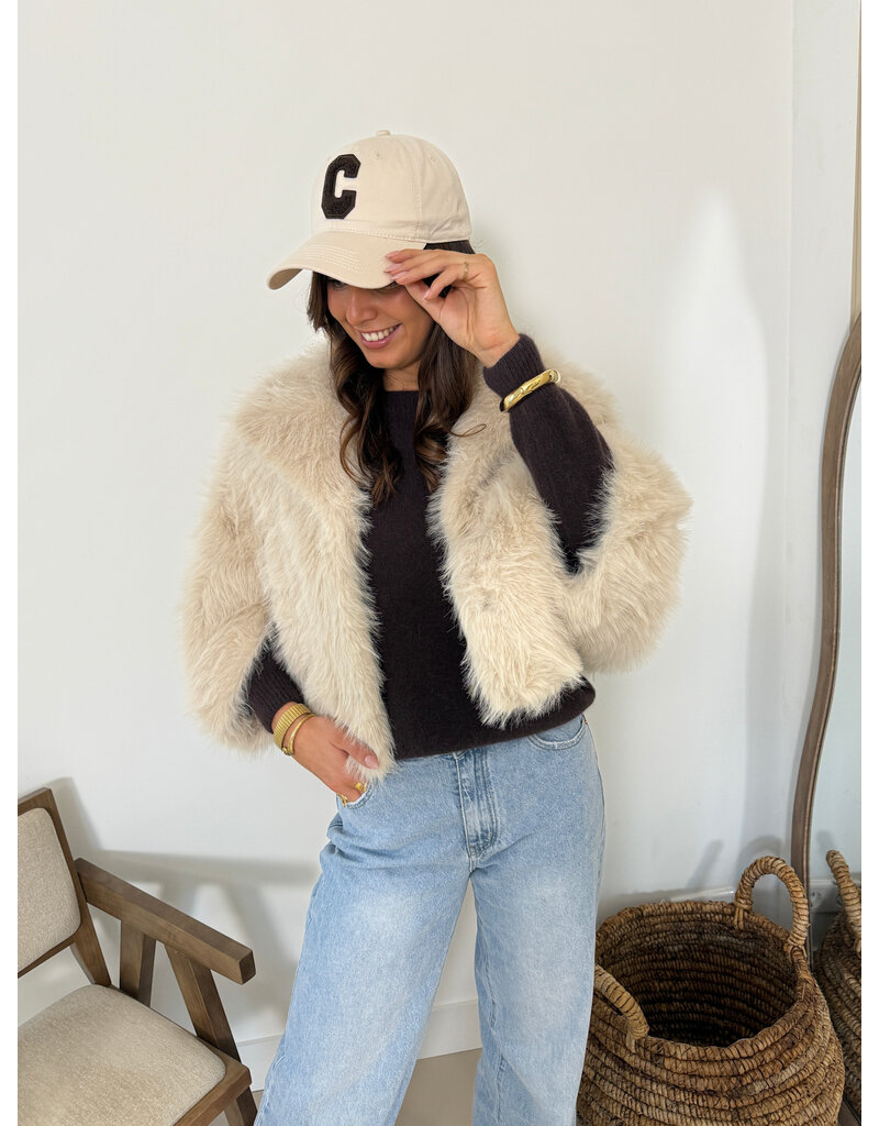 21Jewelz Pet met teddy C embleem - ecru