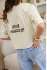 21Jewelz Oversized t-shirt met tekst - ecru