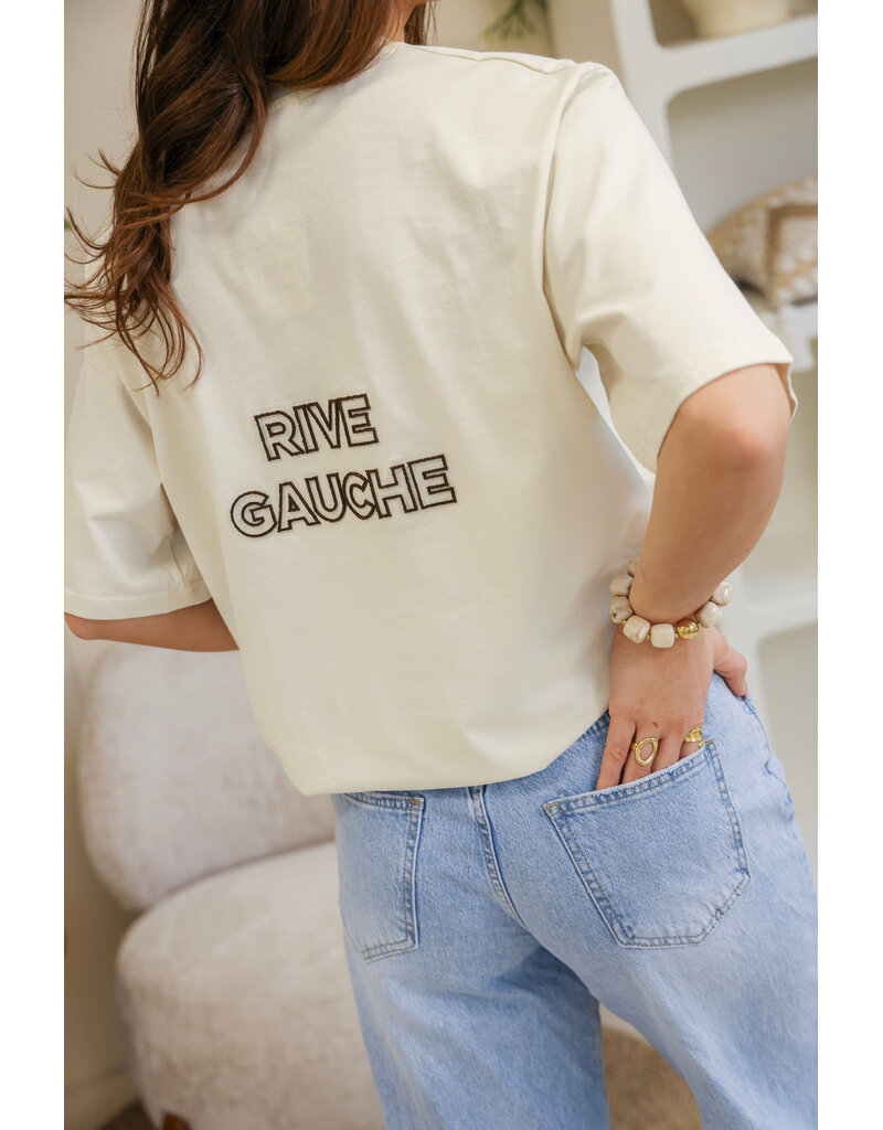 21Jewelz Oversized t-shirt met tekst - ecru