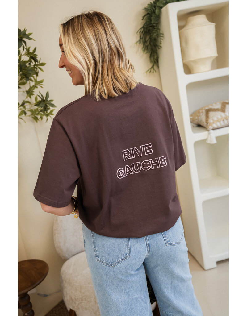 21Jewelz Oversized t-shirt met tekst - bruin