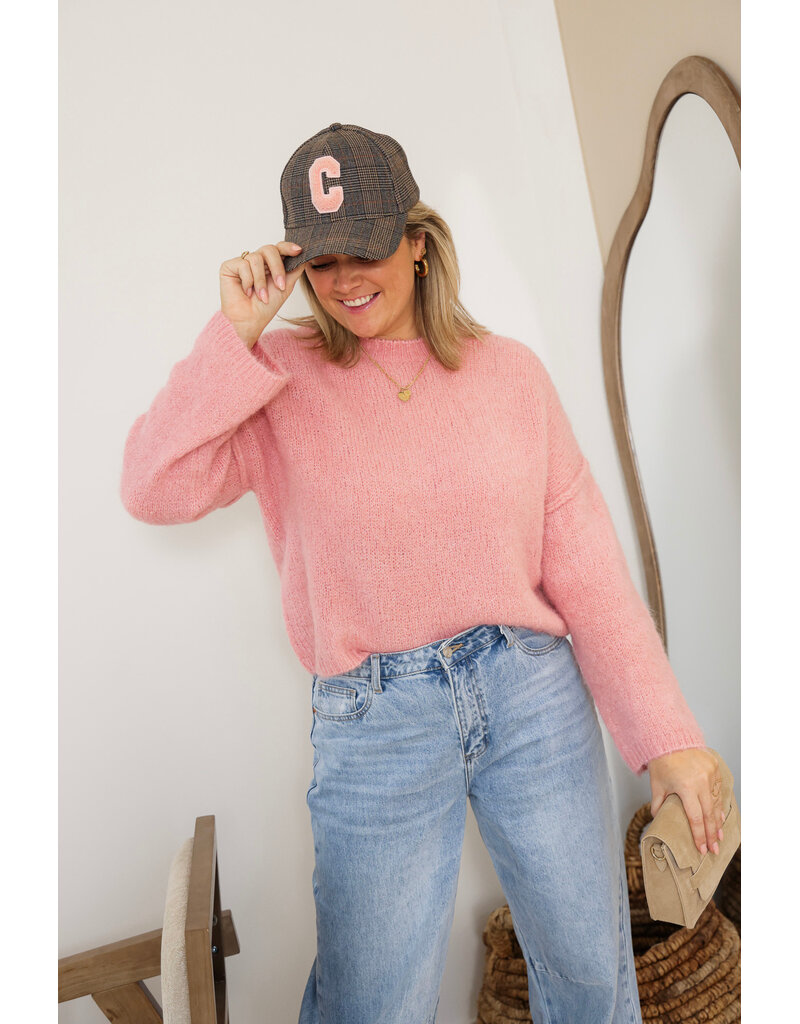 21Jewelz Effen basic wollige trui - roze