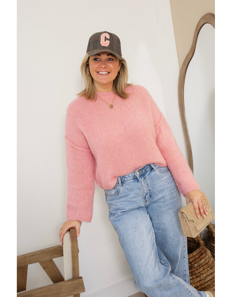 21Jewelz Effen basic wollige trui - roze