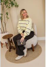 21Jewelz Wollige trui met strepen - lichtgeel