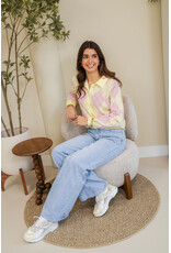 21Jewelz Geruit vestje - geel/roze