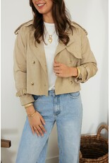 21Jewelz Kort jasje met knopen - beige