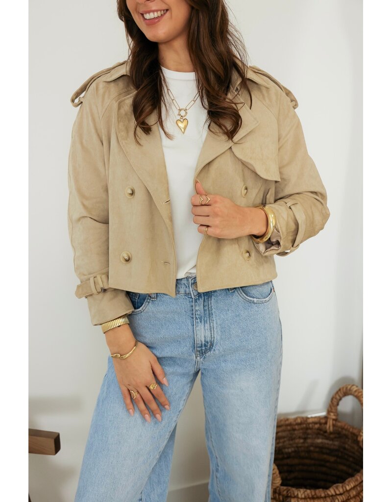 21Jewelz Kort jasje met knopen - beige