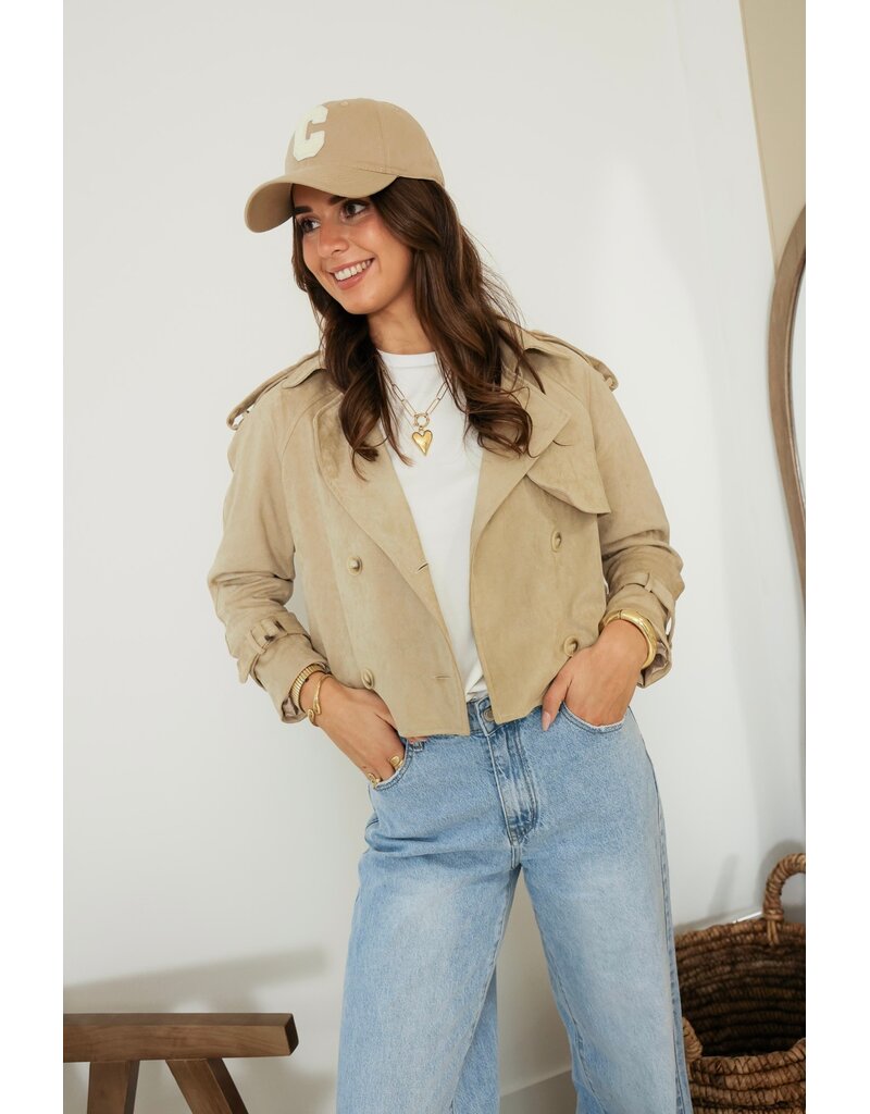 21Jewelz Kort jasje met knopen - beige