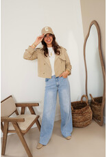 21Jewelz Kort jasje met knopen - beige