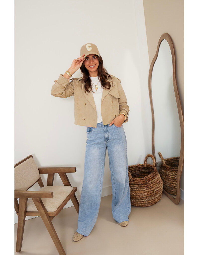 21Jewelz Kort jasje met knopen - beige