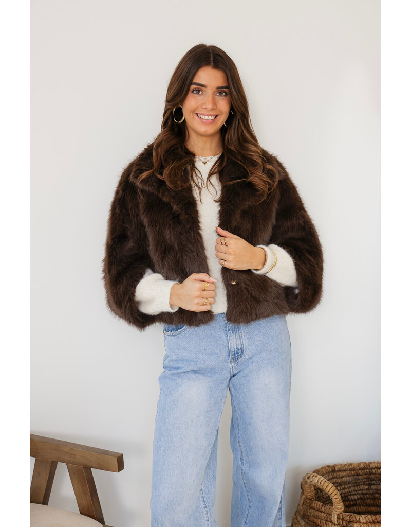 21Jewelz Fluffy cape - bruin