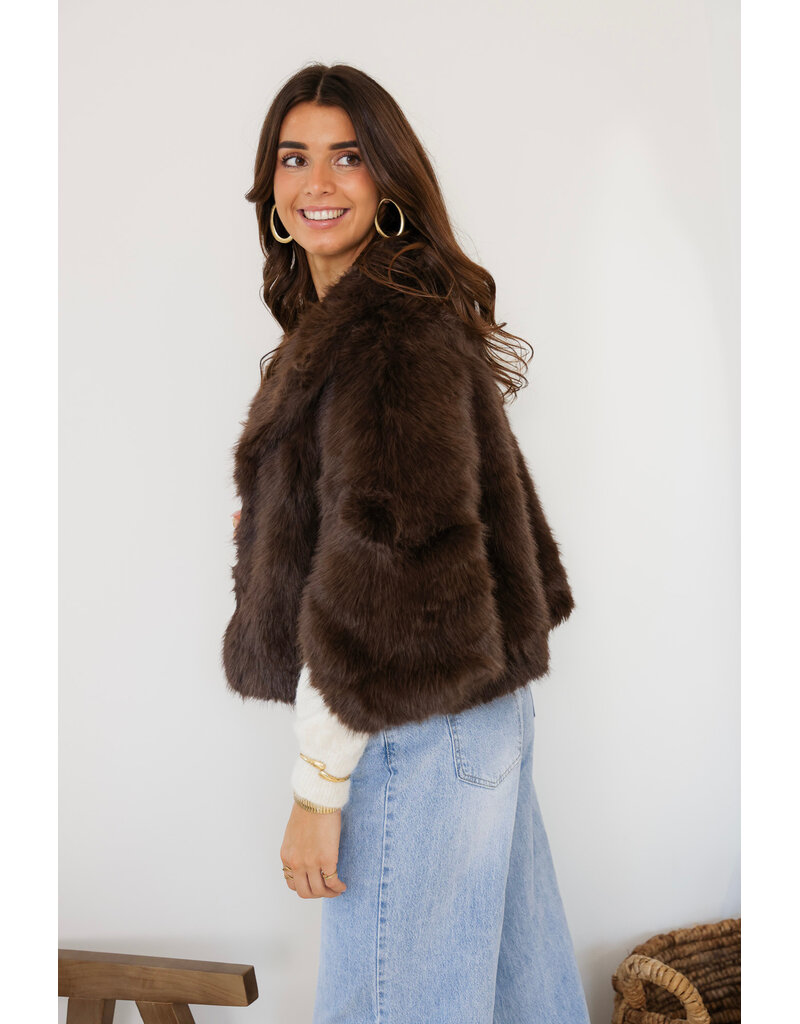 21Jewelz Fluffy cape - bruin