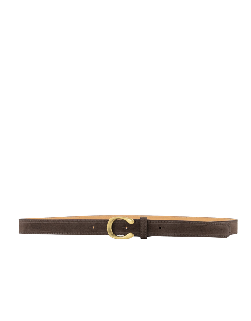 21Jewelz Smalle musthave riem - suede bruin