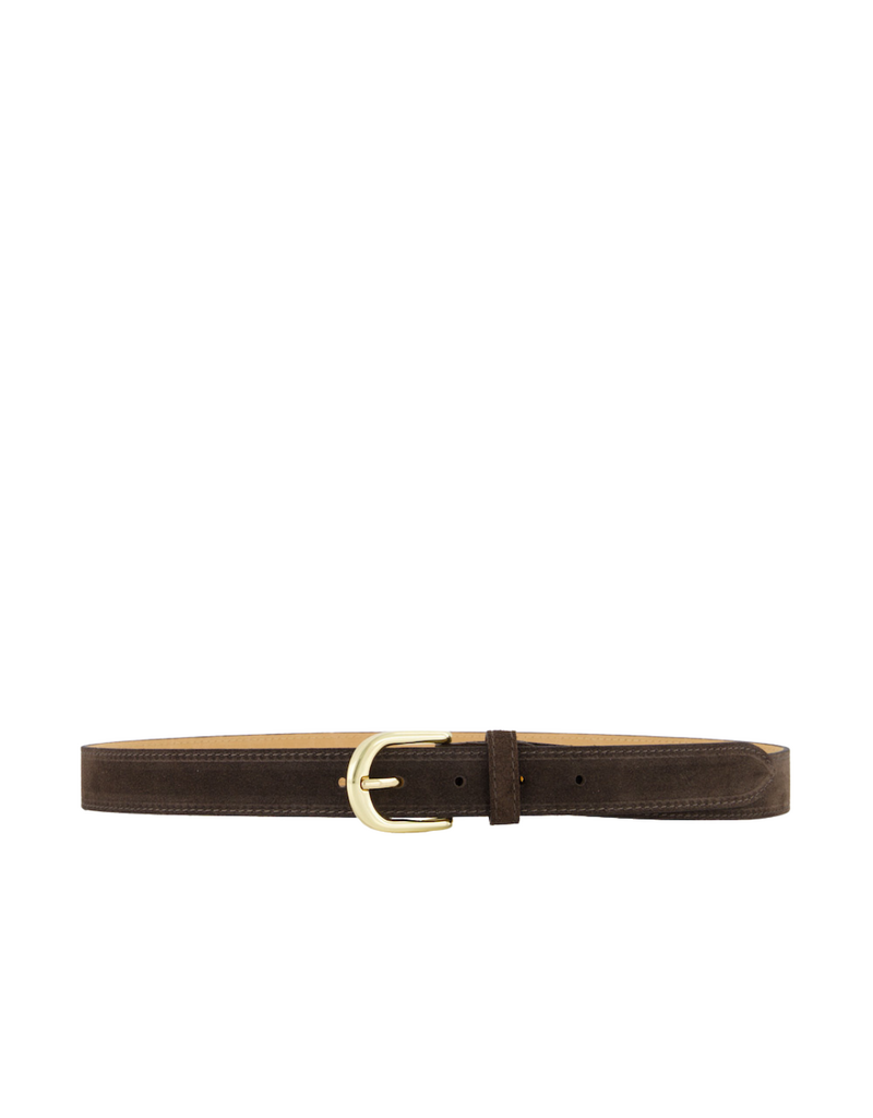 21Jewelz Musthave gold detailed riem - suede bruin