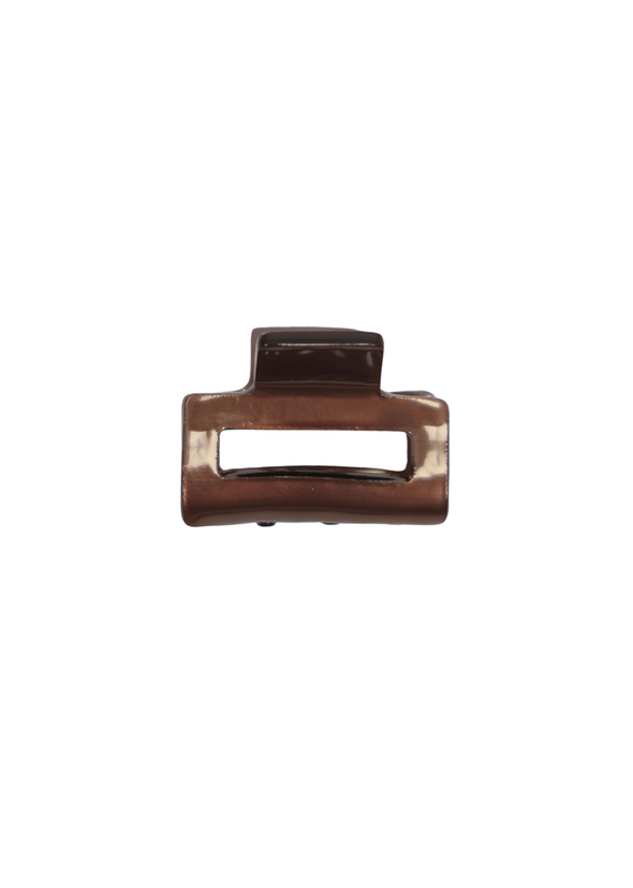 21Jewelz Mini haarklem - donkerbruin metallic