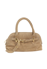 21Jewelz Handtas met hengsel en gesp - suede beige